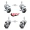 Service Caster 3.5 Inch Thermoplastic Rubber Swivel 10mm Threaded Stem Caster Brake, 2PK SCC-TS20S3514-TPRB-M1015-2-TLB-2 - alternate 1